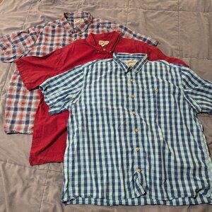 Lot of 3 Duluth Trading Co Men's BBQ Relaxed Fit Button Down Shirts